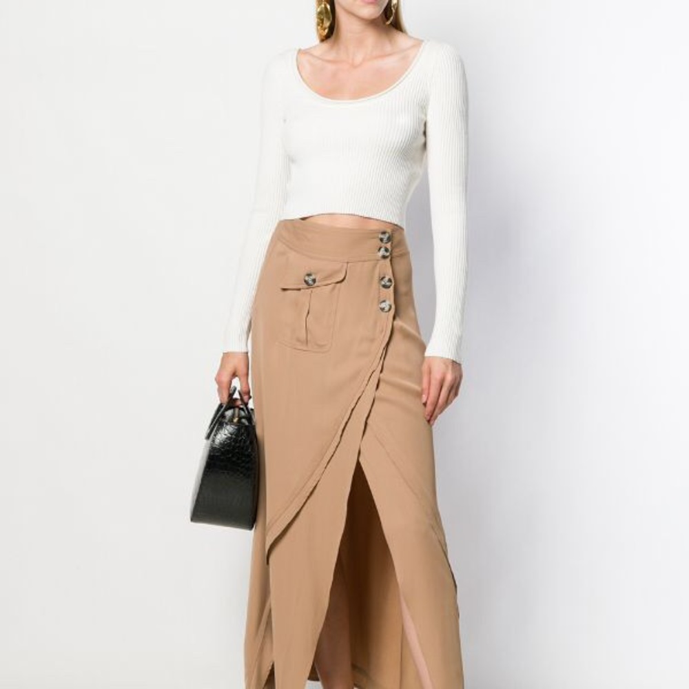 3.1 Phillip Lim Knit Ribbed Cropped Sweater